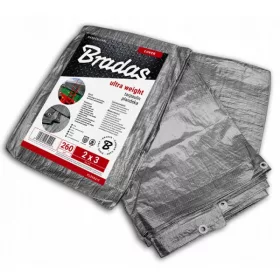 Ultra odporna zaščitna ponjava BRADAS, 2m x 3m, siva