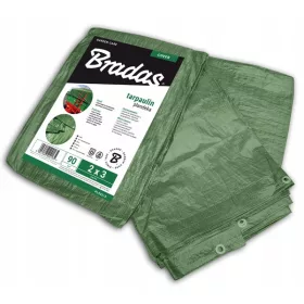 Zaščitna ponjava BRADAS ojačana 90 g zelena 3 x 4 m