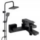Stenska prha za kad Loft Rain Shower Black