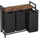 Kos za perilo Loft Industrial 3-komorni 114l