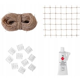   SIATKA ZA BALKON ZA MAČKE, GOLUBE, 6x2m, OČESA 50mm, BREZ VRTANJA