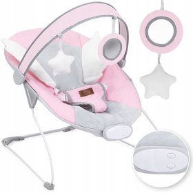   Ležalnik za otroke MoMi TULI s vibracijami in melodijami - roza