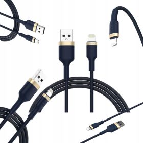 Vayox Premium USB - Apple Lightning kabel 1m Navy Blue