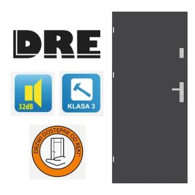 Leva vhodna vrata DRE Enter 80 cm Antracit