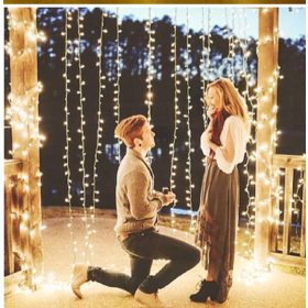 Topla LED svetlobna zavesa 3x3, na elektriko