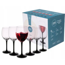    Kozarci za belo vino, kozarci za rdeče Altom Design Onyx črni, prozorni 330ml 6 kos.