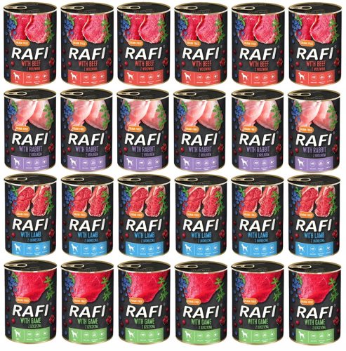 Mokra hrana za pse Rafi Classic mix okusov 24 x 400g