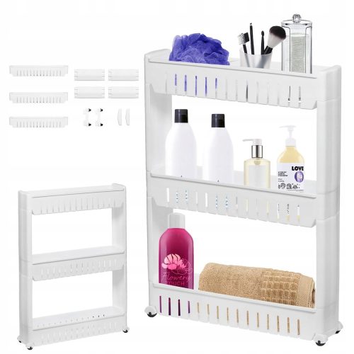 Springos HA1010 Mobilna kopalniška omarica na kolesih 70x54x12,5 cm bela