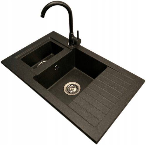 Granitno pomivalno korito GALEON Grafit + pipa