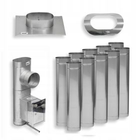   Toplotno odporna ovalna dimniška obloga 11x18 cm - 10 metrov