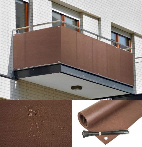 Balkonska prevleka Rjava Mat 0,65x3m + GRATIS!