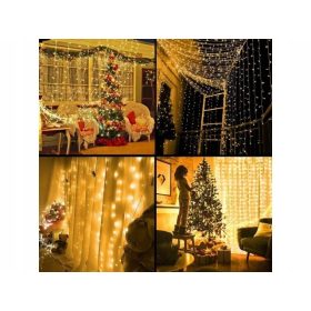   Klasična Božična Kurtina LED z Daljinskim Upravljanjem 3x2m
