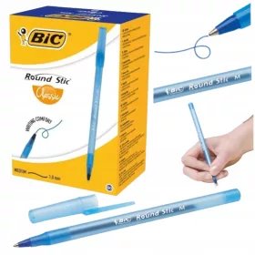 Modri pero BIC Round Stick, 60 kosov