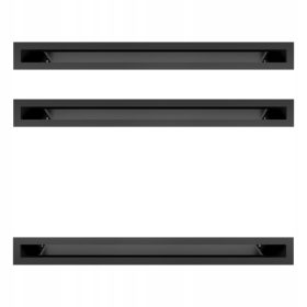   Luft prezračevalna rešetka za kamin Luft 6x60 cm črna - komplet 3 kosov