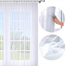 ELEGANTNA ZAVESA 200x240 VOIL BELA ZA OKNA Z ŽABICAMI