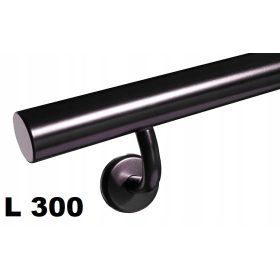   Stenska in stopniščna ograja iz nerjavečega jekla, prašno lakirana, dolžine 300 cm, barvna izbira: črna, bela, grafit