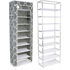   OMARA ZA ČEVLJE SIVE BARVE 57 x 172 x 29 cm - Organizirajte svoje čevlje s stilom! Ta praktična omara za čevlje je idealna za shranjevanje čevljev, kap, šalov in drugih drobnih predmetov. Izdelana je 