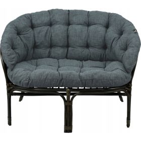 Blazina za kavč rattan antracit 166 x 40 x 10 cm
