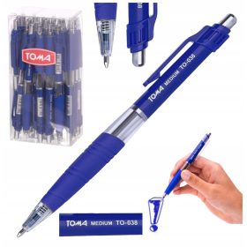 Zbirka 24 modrih zložljivih kemičnih svinčnikov TOMA