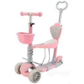 TRIKOLESNI LED SKUTER 5v1 ROZA SKUTER 2020