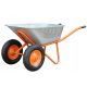 Gardening Wheelbarrow with Galvanized Double Wheels 100L/140L