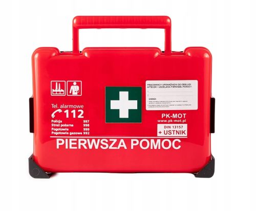 Prva pomoč na stenskem obešalniku DIN 13157