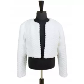 Bolerko za prvo obhajilo, umetno krzno, belo, vel.140