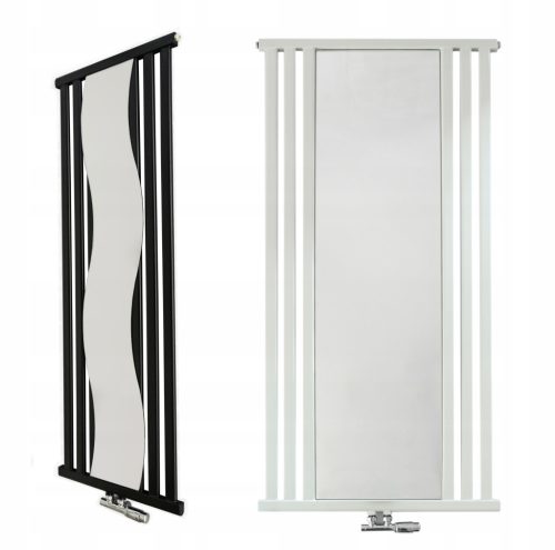 Radiator z ogledalom za dekoracijo KALIPSO 1200/500 625W beli črni grafit