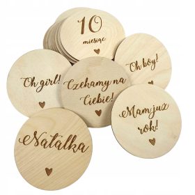 Meleo otroški leseni krožniki s foto karticami