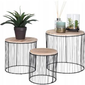 Klubska mizica Intesi Harp, okrogla, 29 x 29 x 28 cm, kovina