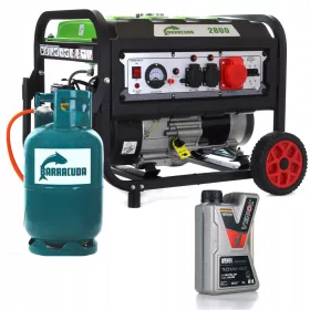   Prenosni trifazni generator Barracuda 2800 W na bencin z možnostjo uporabe LPG