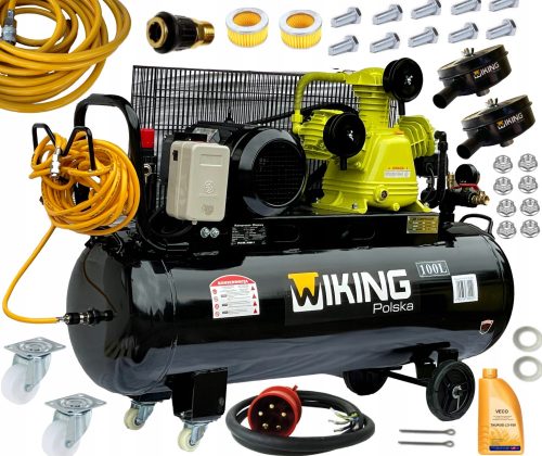 Oljni kompresor Wiking Polska W-0.36/10 100L 400V 100 l 10 bar