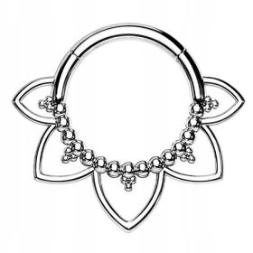   Elegantni srebrni clicker 1,2/8 iz kirurškega jekla

Ažurni srebrni clicker je izdelan iz visoko kakovostnega kirurškega jekla 316L, ki je prekrit s prevleko PVD za trajno intenzivno barvo. Ta čudovit