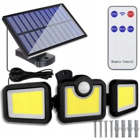 LED Ulična Svetilka s Senzorjem Gibanja in Solarnim Panelom