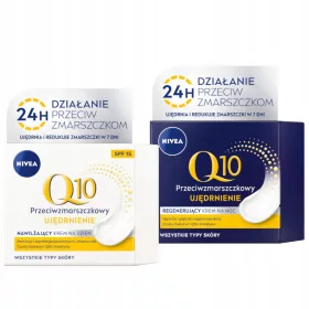   NIVEA Q10 POWER UJČVRSTITEV dnevna in nočna krema proti gubam 50 ml + 50 ml