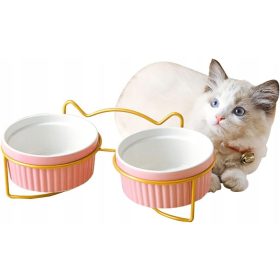    Set dveh skled za zložene pasme, keramika Emes, bela, odtenki roza, odtenki zelene, odtenki rumene, zlata, 0,8 l