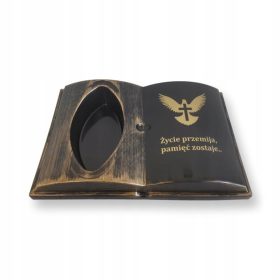 Nagrobnik za pokopališče s šopkom rož in dekoracijo