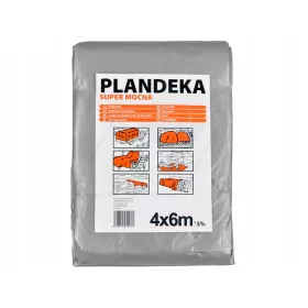   Super Močna Pokrivna Ponjava 4x6 m, 160 g/m2, Vodoodporna in Odporna na Mraz