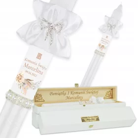 ZAKRAMENTALNA SVEČA Z GROZDIMI ZA PRVO SVETO OBHAJILO