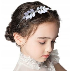 Krstni trak s kristali za prvo sveto obhajilo in bele rože