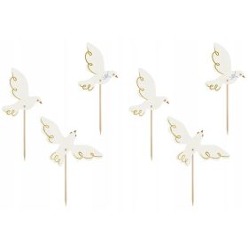  Party Deco KPM31 bele golobice, 6 kosov