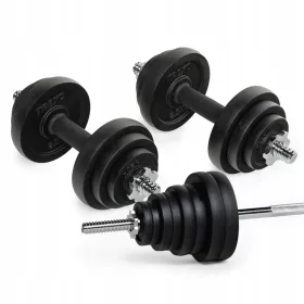   TREXO utežni komplet s palico 50 kg DK50 z zaščitno prevleko
