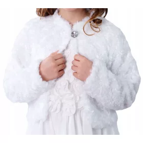 Komensko belo krzneni bolero za deklice, velikost 158