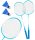 BADMINTON KOMPLET S PALETKAMA TRIFOX
