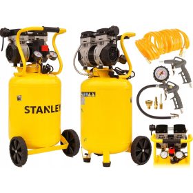  Brezoljni kompresor Stanley 50L - 8 bar - Tiho delovanje 59dB - Set