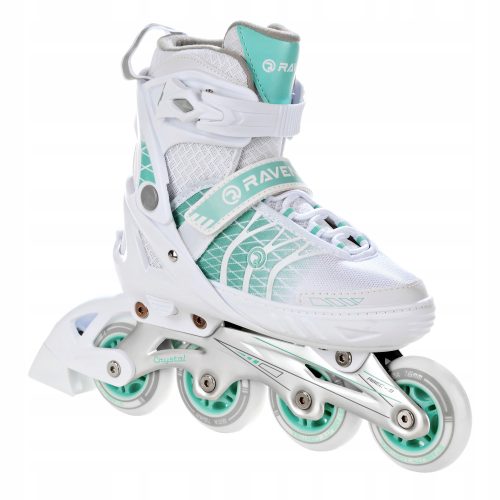 RAVEN Kristalno belo/mint nastavljive rolke 38-42