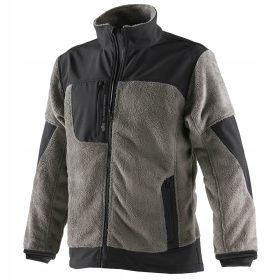   Jakna za delo izolirana softshell, sive barve z črnimi vstavki, velikost M