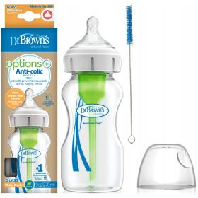 Dr Brown's široka steklena buteljka Options+ 270 ml