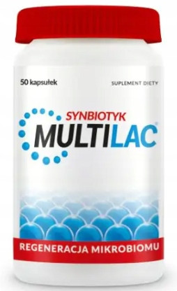 Multilac - Sinbiotični Prehranski Dodatek z 9 Probiotičnimi Sevi, 50 Kapsul