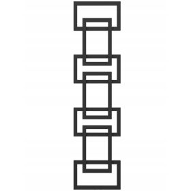 Elegantni dekorativni radiator EMIN 171/39, mat črne barve